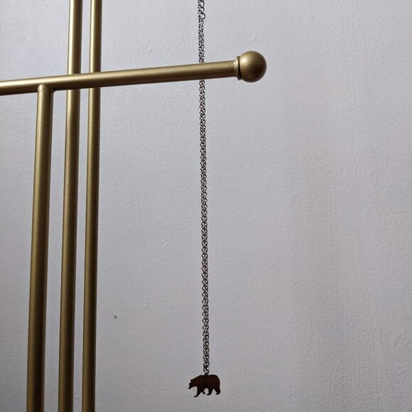 Handmade Silver Bear Necklace - Picture 2 of 3